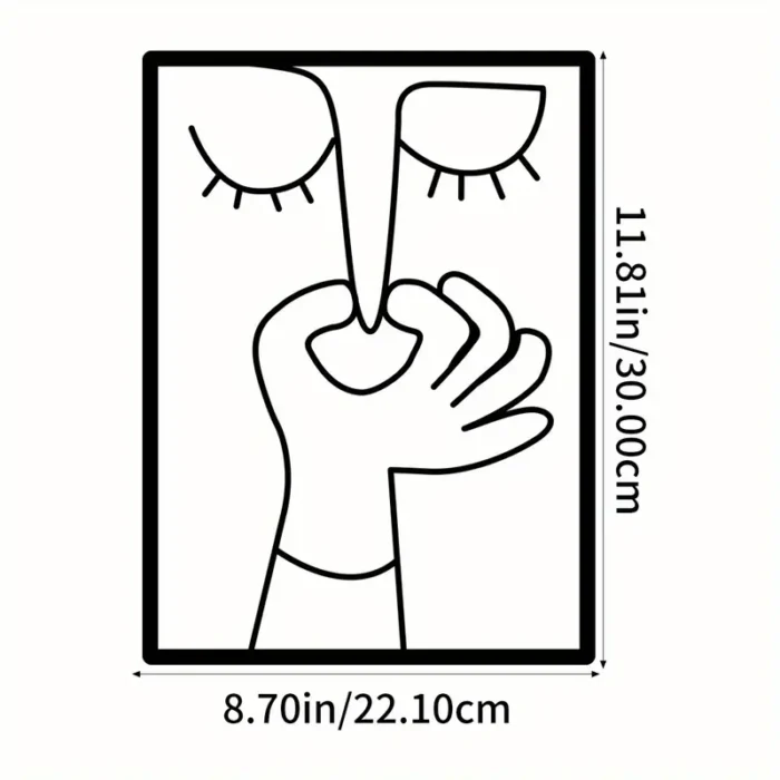 1pc, Funny Toilet Metal Wall Art, Funny Bathroom Sign, Minimal Line Art, Guest WC, Restroom Decor, Toilet Humor - Image 2