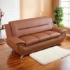 3-Piece Couches PU Leather Sofa Set For Living Room, - Image 2