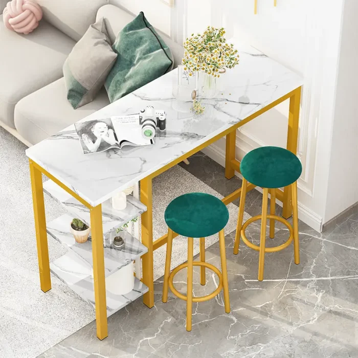 Lamerge A Three-Piece Table and Chair Set Suitable for Both the Living Room and Kitchen - Image 3